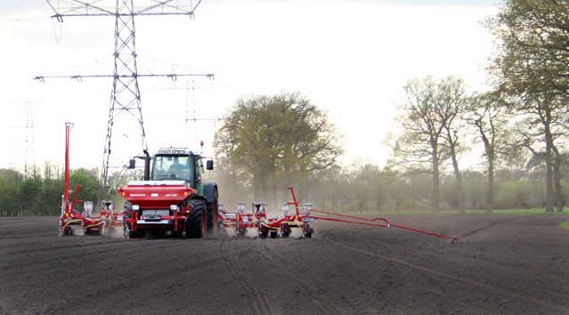 Maispootmachine met GPS